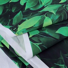 GREEN 8 ft x 8 ft Printed Vinyl Greenery Banner PHOTO BACKDROP Party Decorations