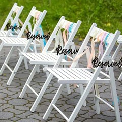 6 Pieces Reserved Sign for Wedding Hanging Wooden Reserved Sign Unfinished