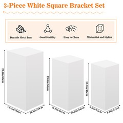 3PCS 5PCS White Metal Pedestal Stands Wedding Dessert Cake Table Display Decor