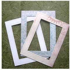 DDeehs Rectangular Border Frame Metal Die Cuts, Fishnet Square Edge Card Cutt…