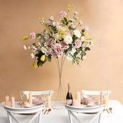 5/10Pcs Gold Metal Flower Stand 20″ Wedding Table Centerpiece Vase Holder Decor