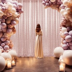 10x10FT Rose Gold Sequin Backdrop for Events