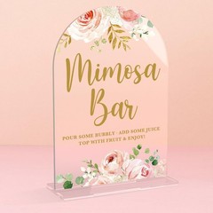 Acrylic Wedding Signs, Bridal Shower Decorations, Mimosa Bar Signs for Recept…