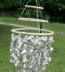 Beach Wedding Archway Hanging Seashell Decor Large Oyster Mobile, Oyster Expo