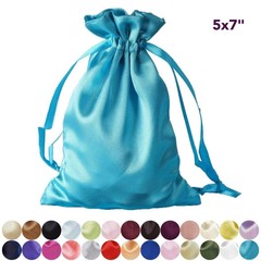5×7″ SATIN BAGS with Pull String Wedding Party Gift Favors Pouches Wholesale