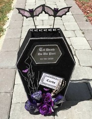 Halloween Wedding card box,coffin,black,gothic,fabric,custom,personalized,purple