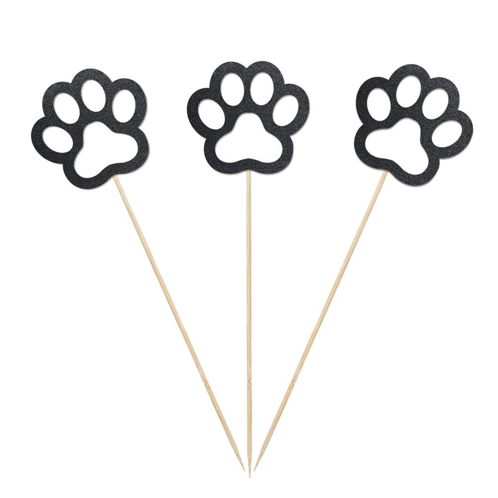 Dog Print Centerpiece Sticks, 12-Pack Table Topper Double-Sided Birthday Baby…