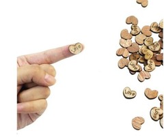 100 pcs Rustic Wooden Love Heart Wedding Table Scatter Decoration Crafts Party