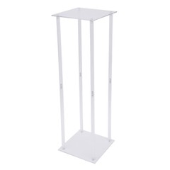 Acrylic Column Flower Stand Crystal Chains Geometric Wedding Centerpieces 10×10″
