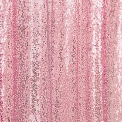 PINK 8 ft x 8 ft Sequined Backdrop Curtain Wedding Party PhotoBooth Decorations