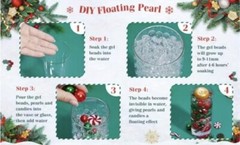6005pcs/1pack Floating Candle Vase Table Center Decoration Christmas Holidays
