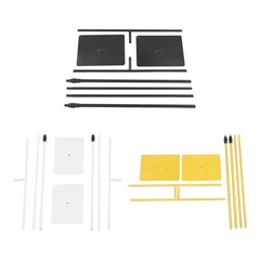 2-piece Set Adjustable Height Wedding Backdrop Metal Stands With 35*25cm Base
