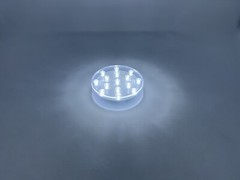 Simplelight 6 Inch White Color Round LED Base Light for Centerpieces 23 LEDs