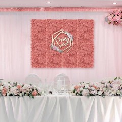 Artificial Flower Wall Panel – Set of 6 Dusty Pink Fake Silk Hydrangea Floral