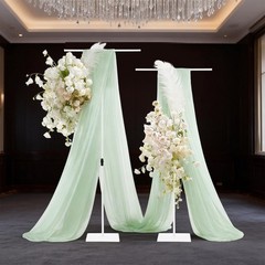 2Pcs Wedding Backdrop Stands Adjustable Height Backdrop Stands 37-97in