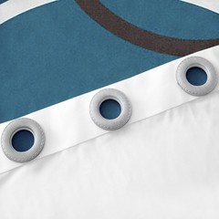 Erosebridal Modern Turquoise Decor Window Curtains Gray Black Blue Stripes Ge…