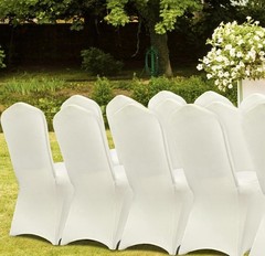 NEW 100 Ivory Chair Covers – Versatile Stretch Polyester Spandex Slipcovers