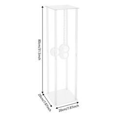 2Pcs Wedding Centerpieces Stand Wedding Flower Stand w/ Hanging Candle Holders