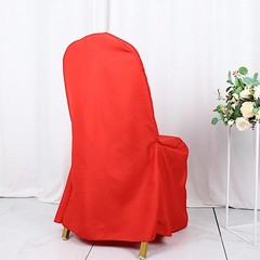50 Red POLYESTER BANQUET CHAIR COVERS Wholesale Wedding Party Decorations