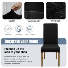 Chair Covers,Dining Room Chair Covers Set of 6,Stretch Kitchen Chair Cover,Wa…