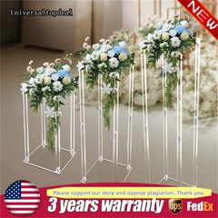 Clear Acrylic Flower Stand Tabletop Flower Plinth Column Vase Wedding Decoration