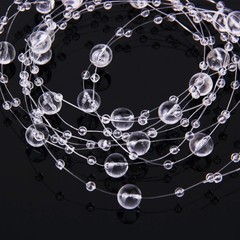 200 Feet Roll Clear Crystal Acrylic Party Garland Centerpiece Bridal Bouquet Dec