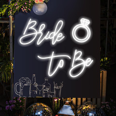 Large Bride to Be Neon Sign with Dimmer for Bridal Shower & Bachelorette Party