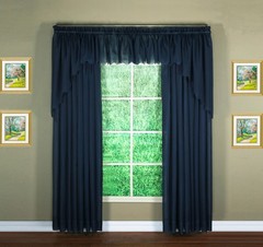 Today’s Curtain Emelia Original Voile Swag Pair 38″, Navy, 60″ W x 38″ L