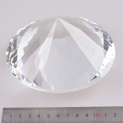 LS Big 120mm Clear Crystal Diamond Paperweight Unique Wedding Gifts Free Stand