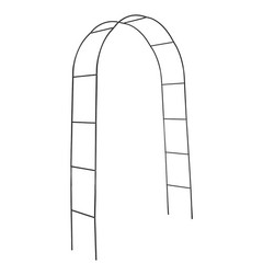 240x140cm Dark Green Garden Arch Metal Wedding Trellis Plant Support
