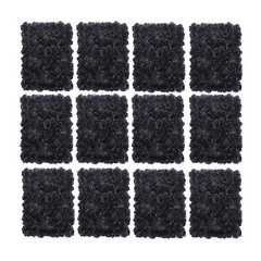 12Pcs Flowers Wall Panels Artificial Backdrop Hydrangeas, Dahlias, Roses Panels