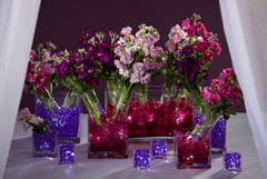 Purple Vase Filler Beads 4oz Bag Makes 3 Gallons – Water Storing Gel