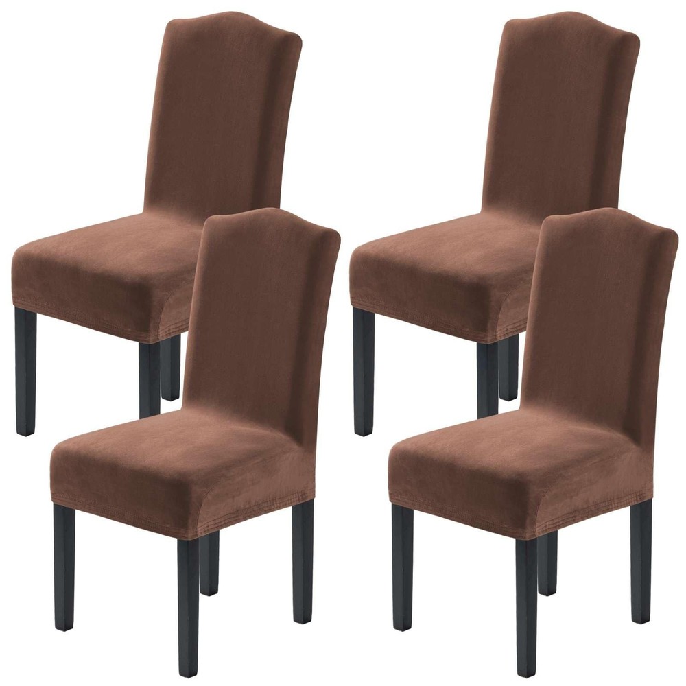 H.VERSAILTEX Velvet Dining Chair Covers Stretch Chair Covers for Dining Room …