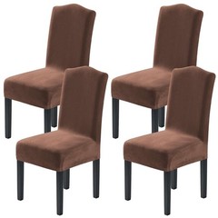 H.VERSAILTEX Velvet Dining Chair Covers Stretch Chair Covers for Dining Room …