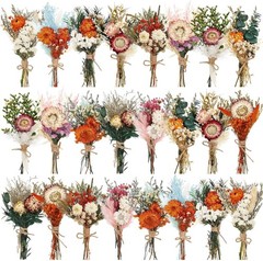 24 Pcs Boho Dried Flower Bouquet Mini Wedding Handmade Dry Flowers
