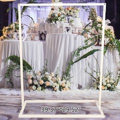 1×0.75M Wedding Arch Backdrop Metal Stand Flowers Balloons Frame Party For Decor