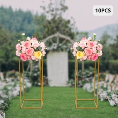 10PCs Gold Flower Stand for Wedding Table Centerpieces 23.62inch Tall Wedding