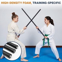 Collapsible Bo Staff 4ft & 6ft – Foam-padded Martial Arts Training Staff, Esc…
