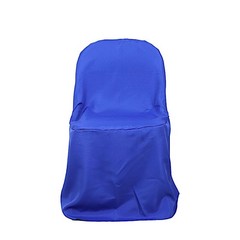6 Royal Blue Polyester FOLDING CHAIR COVERS Wedding Banquet Reception