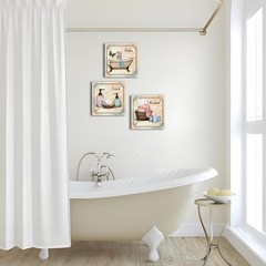 SkenoArt Bathroom Canvas Wall Art Relax Soak Unwind Quote Picture Print Vinta…