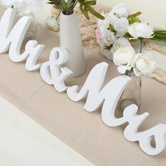 Large Mr & Mrs Sign for Wedding Table, White Mr and Mrs Sign Wedding Letter f…