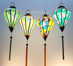 Vietnamese Garlic Bamboo Lanterns for TET decor New Year decorations – Set 4 pcs