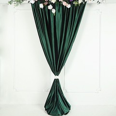 HUNTER GREEN 8 ft Premium Velvet Backdrop Curtain Wedding Booth Decorations