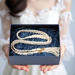 Ivory Handfasting Cord for Weddings, Rustic Lasso for Traditional Ceremonies