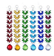 6Pcs Garland Spectra Chakra Suncatcher Hanging Crystal Ball Pendant Prism Maker