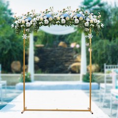 Wedding Arch Metal Rectangle Backdrop Stand Flower Balloon Frame Event 2m*1.5m