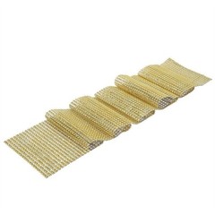 Wedding party Home Decor Rhinestone Crystal Diamond Mesh Wrap DIY Gold