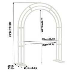 Heavy Duty Square Tube Iron Wedding Arch Backdrop Stand Garden Pergola Frame US