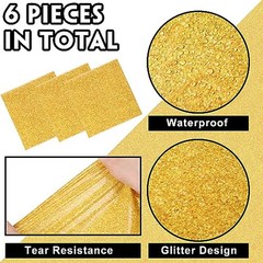 6 Pieces Disposable Plastic Sequin Table Runner Glitter 14 x 108 Inch Sequin