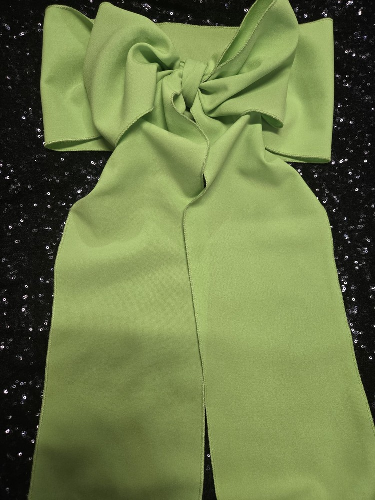20 pcs Chair Cover Bow Sash 104″x7″ Lime Apple Green Wedding Party Event Banquet